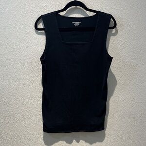 Real Comfort Women's Black Square Neck Tank Top Size XL